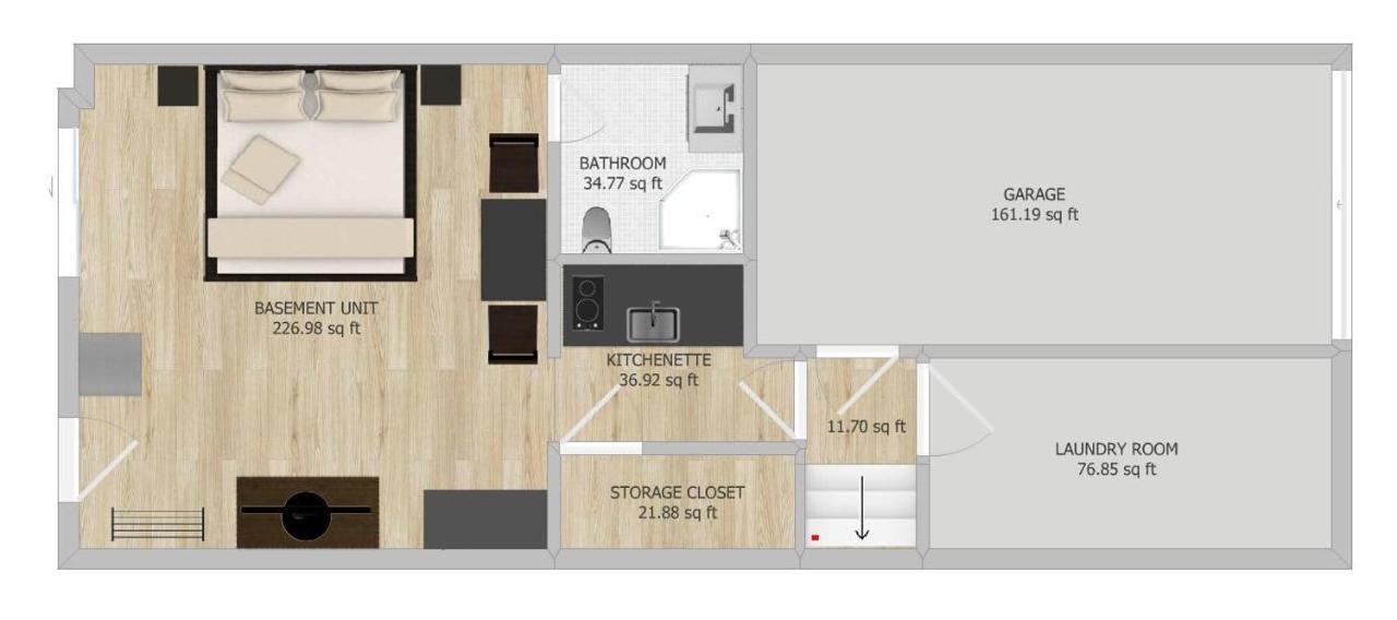 Modern Studio W King Bed - Central Ottawa Exterior foto